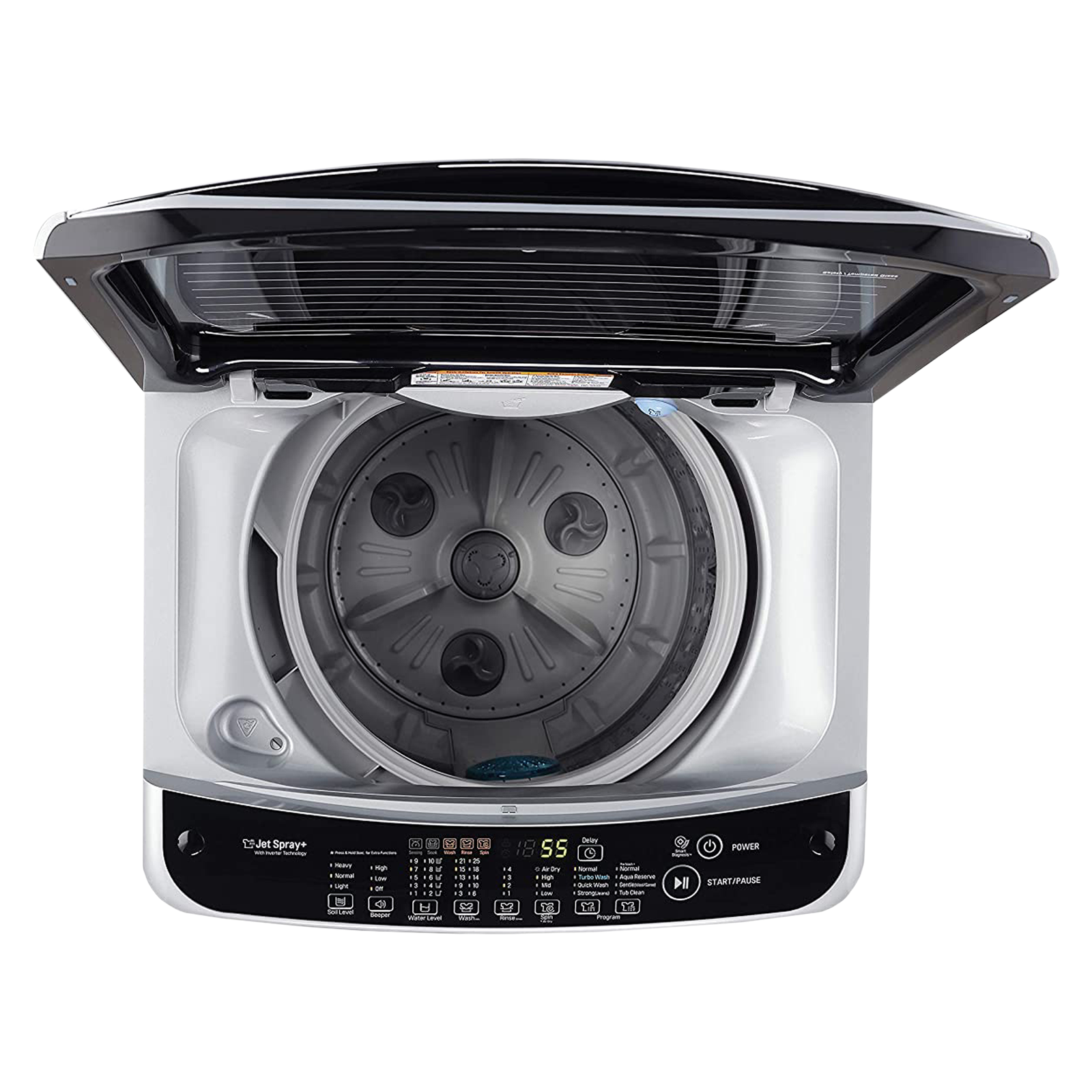 Buy LG 8 kg 5 Star Inverter Fully Automatic Top Load Washing Machine T80SJSF1Z.ASFQEIL Smart Inverter Technology Middle Free Silver Online Croma